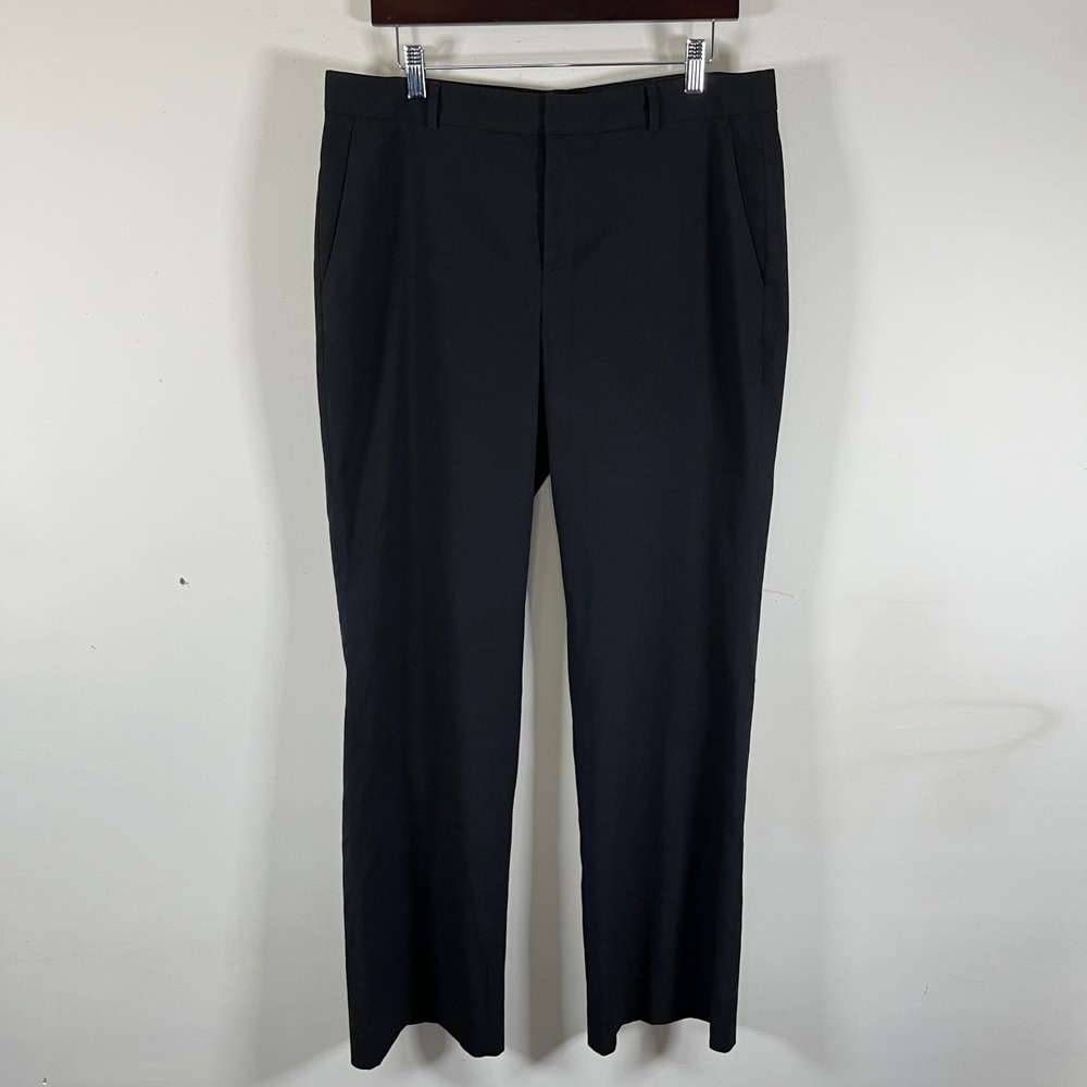 Banana Republic Jackson Fit Black Dress Pants Straight Leg Mid Rise Womens 12r